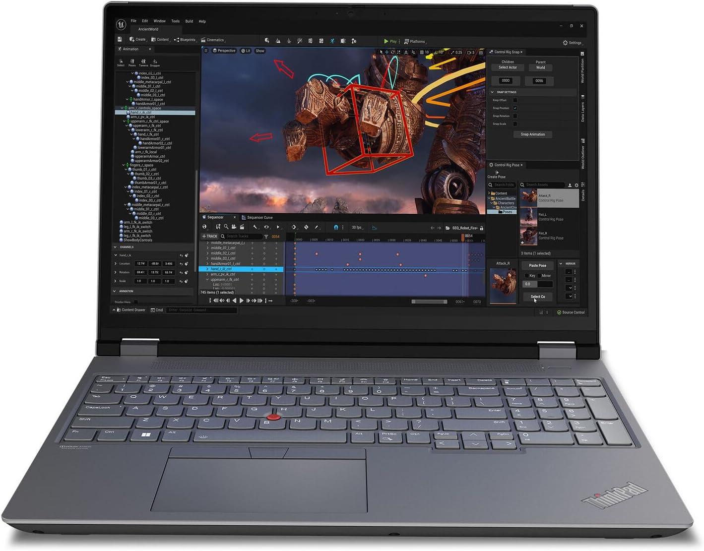 Lenovo P16 Gen2 - Rendering-Monster für KI/3D-Profis, hohe TGP