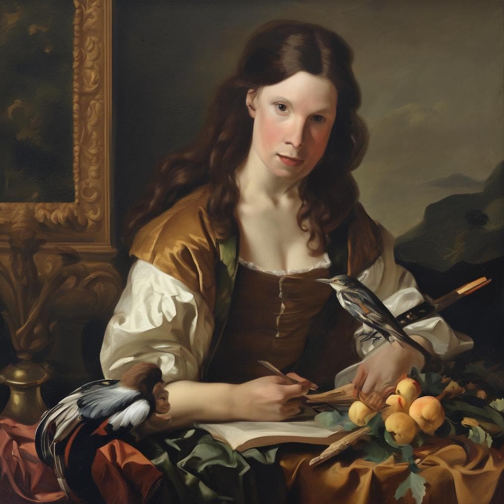 Μεγάλοι Ονόματα της Τέχνης και τα Έργα τους - ψηφιακή αναπαράσταση κλασικού πορτρέτου με θέμα σημαντικά έργα τέχνης.